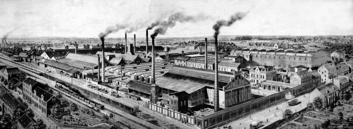 Pogled na Šalke rudarsko – metalurško udruženje 1903. godine – Slika: Institut za gradsku istoriju grada Gelzenkirhena